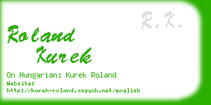 roland kurek business card